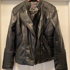 Black leather jacket